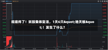 彻底炸了！妖股集体复活，1天6只"地天板"！发生了什么？-第1张图片-建明新闻