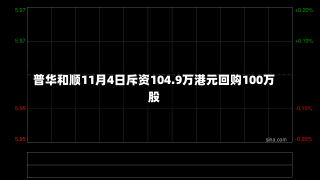 普华和顺11月4日斥资104.9万港元回购100万股-第2张图片-建明新闻