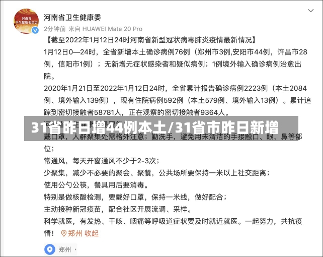 31省昨日增44例本土/31省市昨日新增-第2张图片-建明新闻