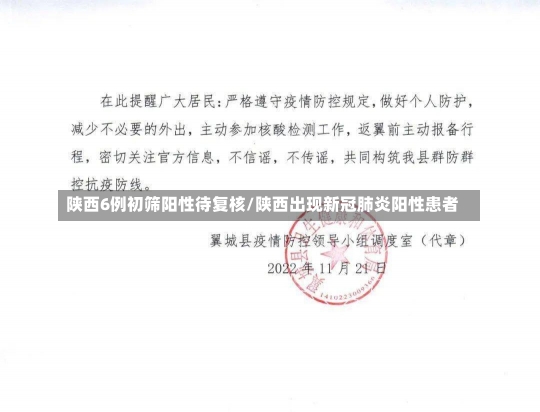 陕西6例初筛阳性待复核/陕西出现新冠肺炎阳性患者-第2张图片-建明新闻