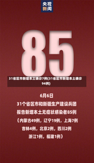 31省区市新增本土确诊7例(31省区市新增本土确诊94例)-第1张图片-建明新闻