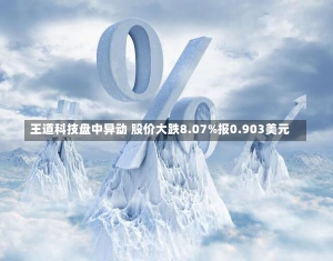 王道科技盘中异动 股价大跌8.07%报0.903美元-第2张图片-建明新闻