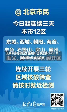 北京未参加核酸筛查病例:全家后悔(2021年没做核酸能去北京吗)-第2张图片-建明新闻