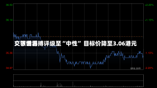 交银世界
：下调滔搏评级至“中性” 目标价降至3.06港元-第1张图片-建明新闻