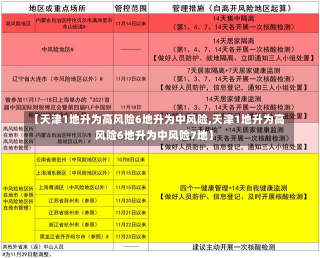 【天津1地升为高风险6地升为中风险,天津1地升为高风险6地升为中风险7地】-第1张图片-建明新闻