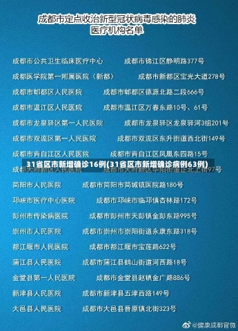 31省区市新增确诊16例(31省区市新增确诊病例63例)-第1张图片-建明新闻