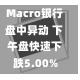 Macro银行盘中异动 下午盘快速下跌5.00%-第1张图片-建明新闻