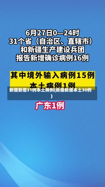 新疆新增31例本土病例(新疆新增本土30例)-第2张图片-建明新闻