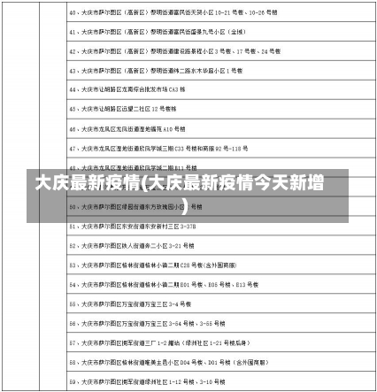 大庆最新疫情(大庆最新疫情今天新增)-第1张图片-建明新闻