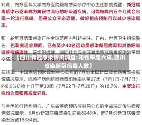 【四川新冠感染情况调查:阳性率超六成,四川感染新冠病毒人数】-第3张图片-建明新闻