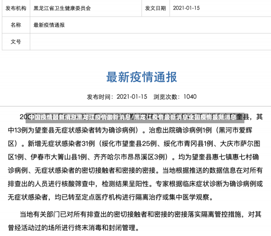 中国疫情最新消息黑龙江疫情最新消息/黑龙江疫情最新消息全国疫情最新消息-第2张图片-建明新闻