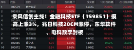 乘风信创主线！金融科技ETF（159851）摸高上涨3%，兆日科技20CM涨停，东华软件、电科数字封板-第2张图片-建明新闻