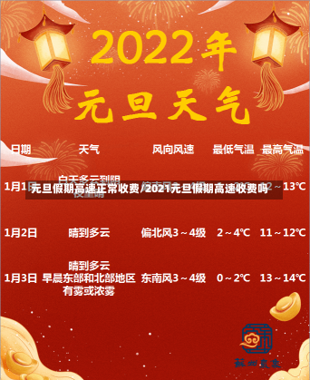 元旦假期高速正常收费/2021元旦假期高速收费吗-第2张图片-建明新闻