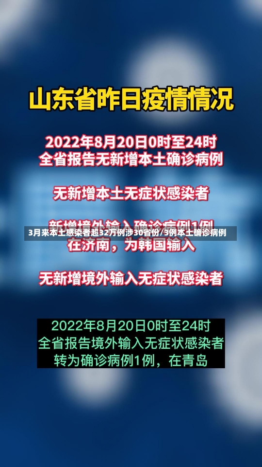 3月来本土感染者超32万例涉30省份/3例本土确诊病例-第2张图片-建明新闻