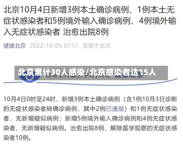 北京累计30人感染/北京感染者达15人-第2张图片-建明新闻