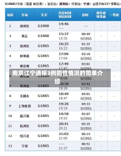 南京江宁通报3例阳性情况的简单介绍-第1张图片-建明新闻