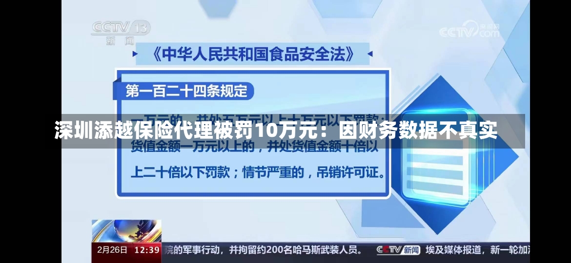 深圳添越保险代理被罚10万元：因财务数据不真实-第2张图片-建明新闻