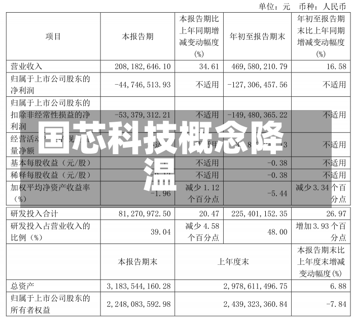 国芯科技概念降温-第1张图片-建明新闻