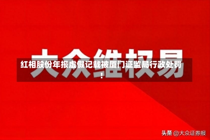 红相股份年报虚假记载被厦门证监局行政处罚！-第2张图片-建明新闻