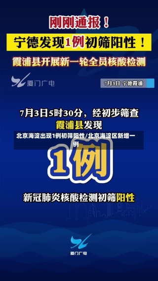 北京海淀出现1例初筛阳性/北京海淀区新增一例-第1张图片-建明新闻