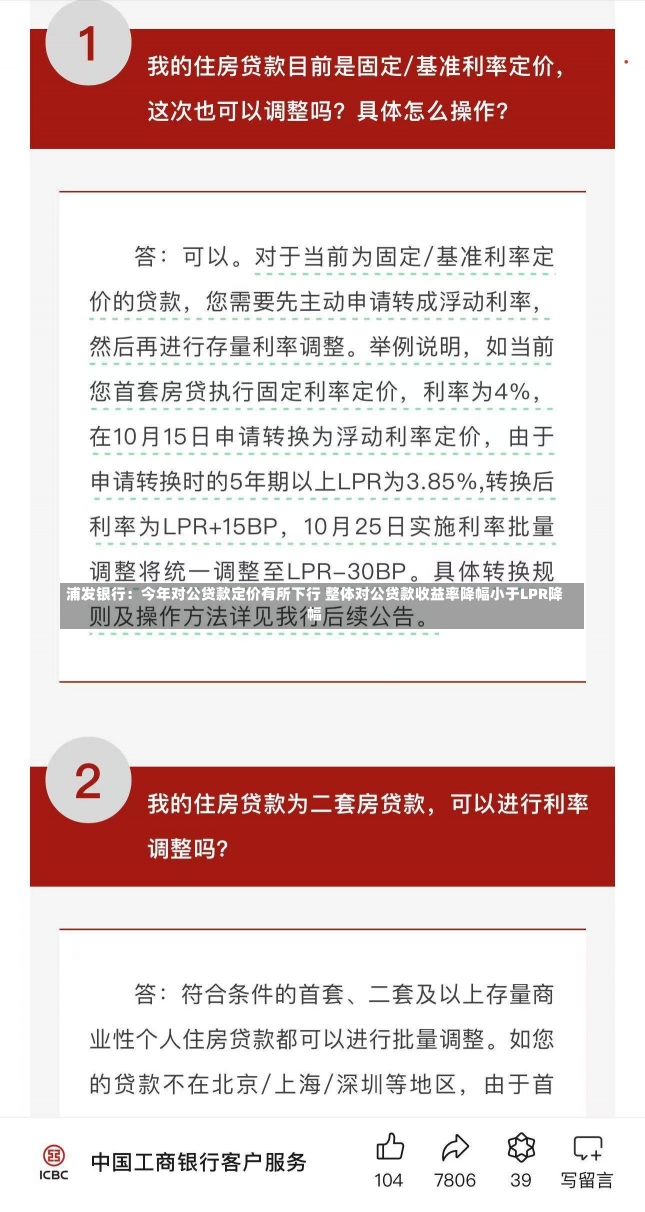 浦发银行：今年对公贷款定价有所下行 整体对公贷款收益率降幅小于LPR降幅-第1张图片-建明新闻