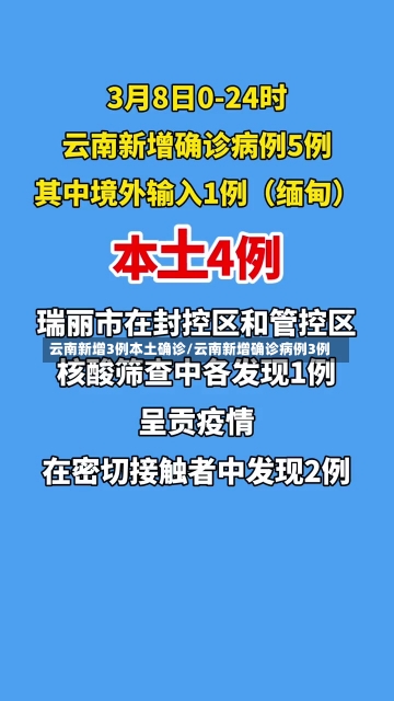 云南新增3例本土确诊/云南新增确诊病例3例-第1张图片-建明新闻