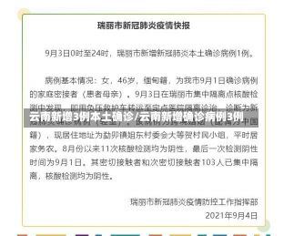 云南新增3例本土确诊/云南新增确诊病例3例-第3张图片-建明新闻