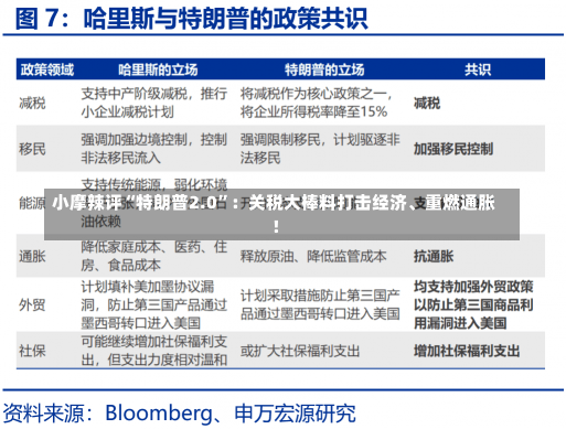 小摩辣评“特朗普2.0”：关税大棒料打击经济、重燃通胀！-第1张图片-建明新闻