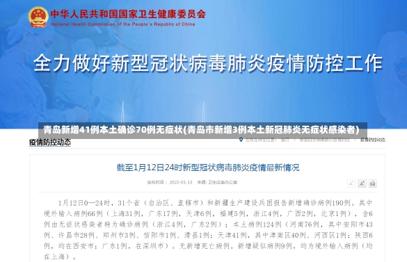 青岛新增41例本土确诊70例无症状(青岛市新增3例本土新冠肺炎无症状感染者)-第3张图片-建明新闻