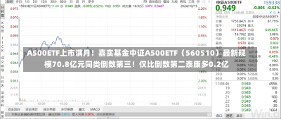 A500ETF上市满月！嘉实基金中证A500ETF（560510）最新规模70.8亿元同类倒数第三！仅比倒数第二泰康多0.2亿-第3张图片-建明新闻