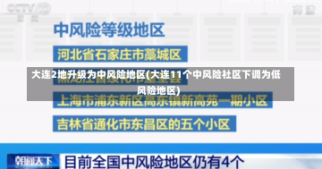 大连2地升级为中风险地区(大连11个中风险社区下调为低风险地区)-第2张图片-建明新闻