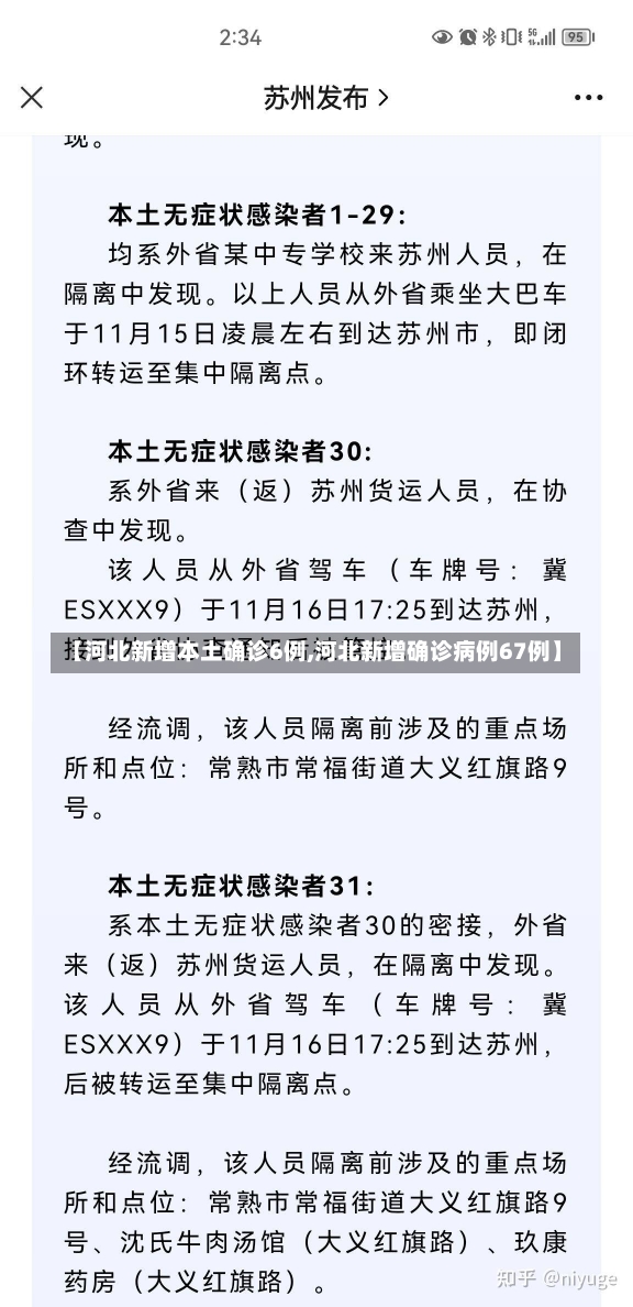 【河北新增本土确诊6例,河北新增确诊病例67例】-第1张图片-建明新闻