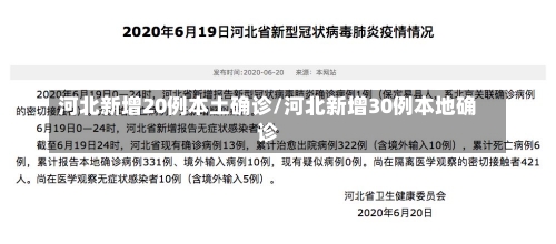 河北新增20例本土确诊/河北新增30例本地确诊-第1张图片-建明新闻