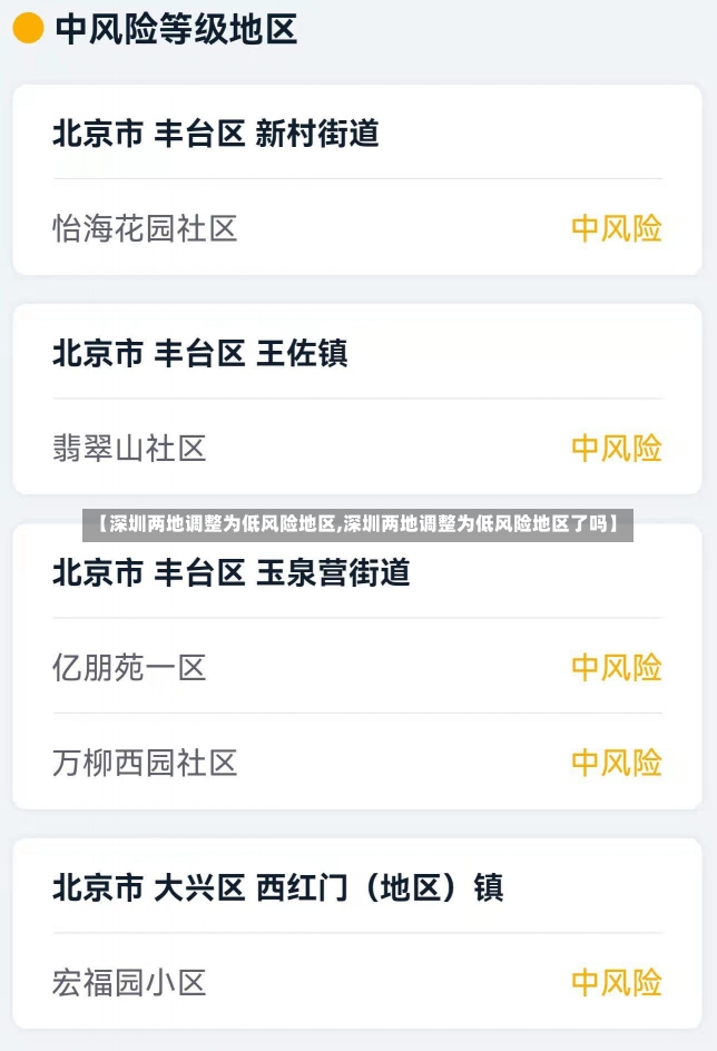 【深圳两地调整为低风险地区,深圳两地调整为低风险地区了吗】-第2张图片-建明新闻
