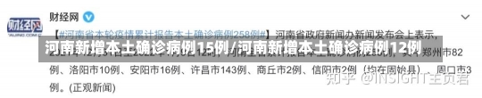 河南新增本土确诊病例15例/河南新增本土确诊病例12例-第3张图片-建明新闻