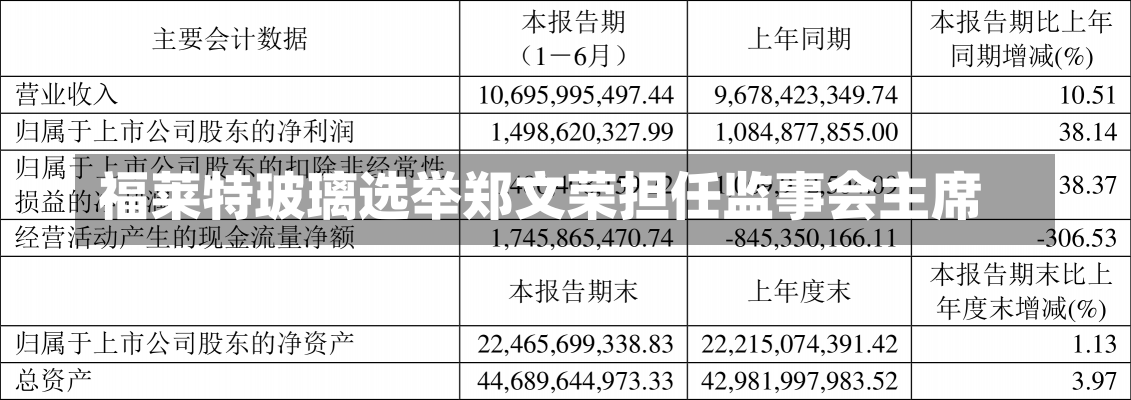 福莱特玻璃选举郑文荣担任监事会主席-第1张图片-建明新闻