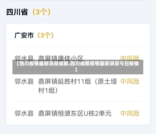 【四川疫情最新消息成都,四川成都疫情最新消息今日疫情】-第1张图片-建明新闻