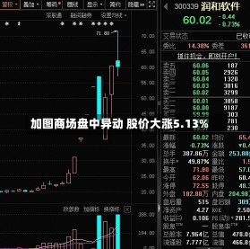 加图商场盘中异动 股价大涨5.13%-第1张图片-建明新闻