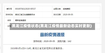 黑龙江疫情状态(黑龙江疫情最新动态实时更新)-第1张图片-建明新闻