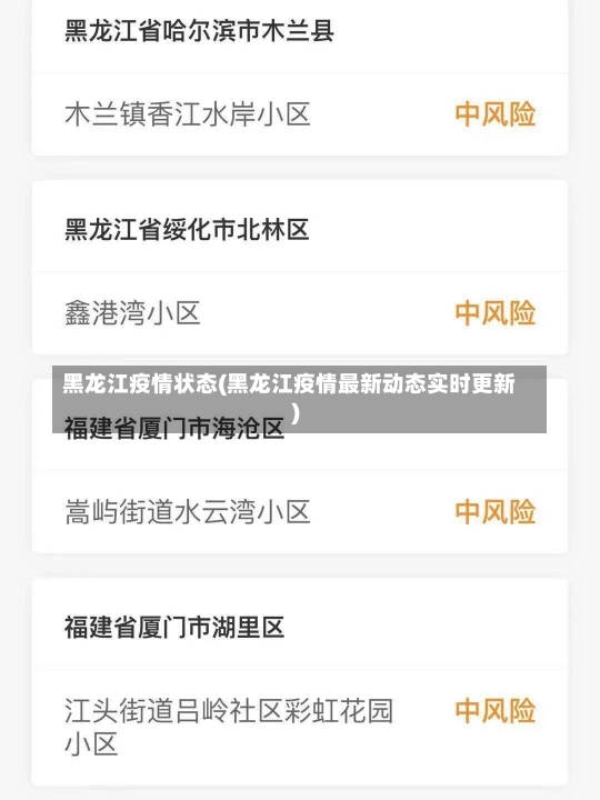 黑龙江疫情状态(黑龙江疫情最新动态实时更新)-第3张图片-建明新闻
