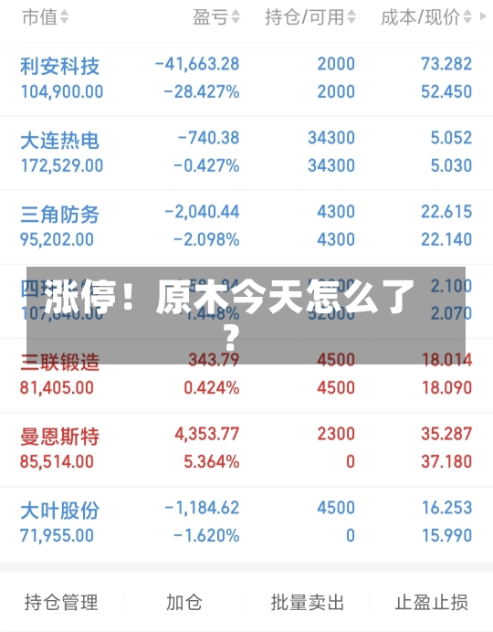 涨停！原木今天怎么了？-第1张图片-建明新闻