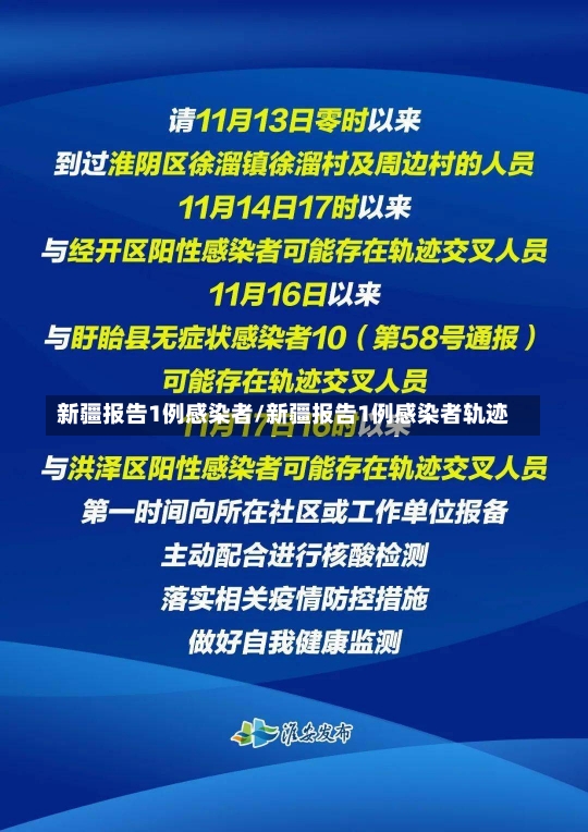 新疆报告1例感染者/新疆报告1例感染者轨迹-第1张图片-建明新闻