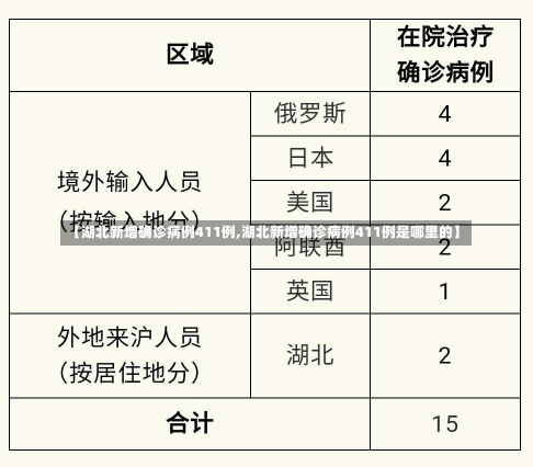 【湖北新增确诊病例411例,湖北新增确诊病例411例是哪里的】-第1张图片-建明新闻