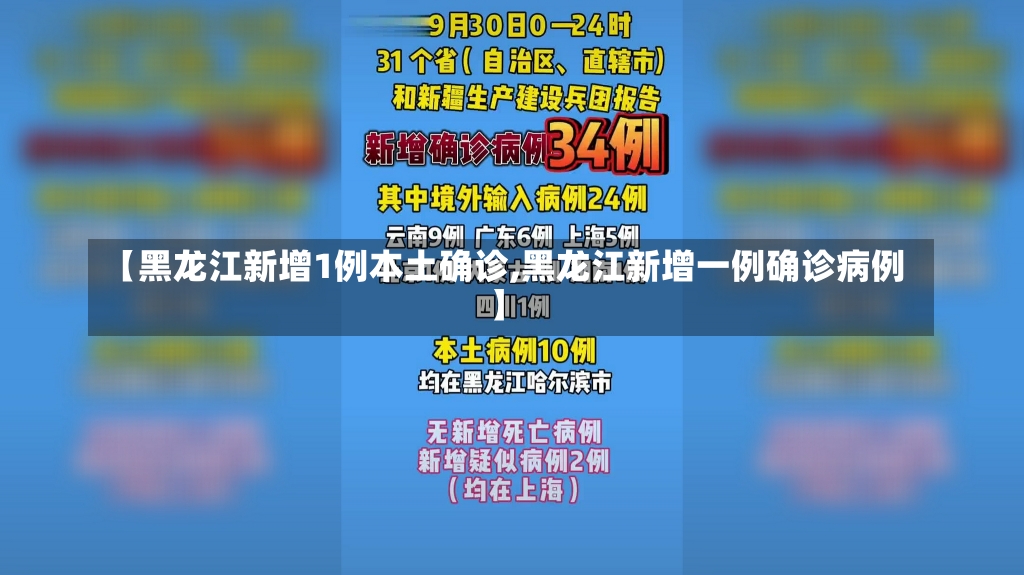 【黑龙江新增1例本土确诊,黑龙江新增一例确诊病例】-第1张图片-建明新闻