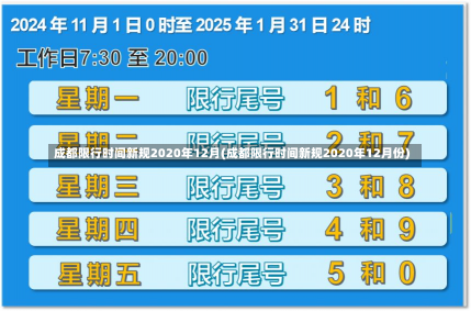 成都限行时间新规2020年12月(成都限行时间新规2020年12月份)-第1张图片-建明新闻