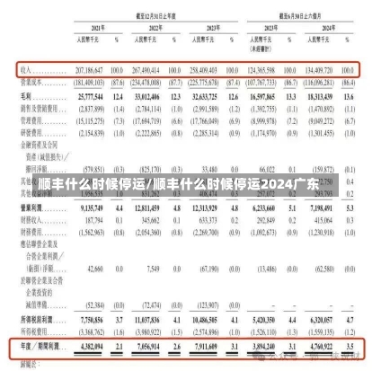 顺丰什么时候停运/顺丰什么时候停运2024广东-第2张图片-建明新闻