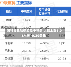 固特异轮胎橡胶盘中异动 大幅上涨5.05%报10.20美元-第1张图片-建明新闻