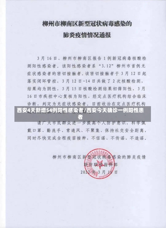 西安4天新增54例阳性感染者/西安今天确诊一例阳性患者-第2张图片-建明新闻