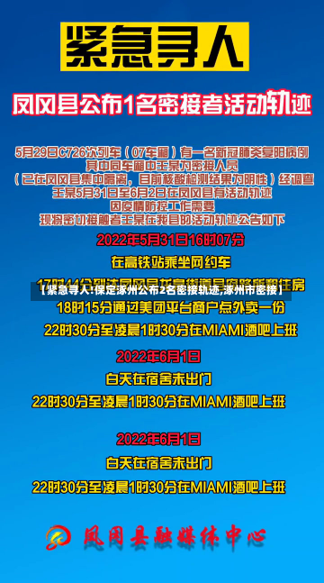 【紧急寻人!保定涿州公布2名密接轨迹,涿州市密接】-第2张图片-建明新闻