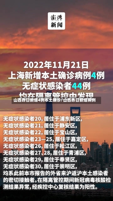 山西昨日新增4例本土确诊/山西昨日新增病例-第2张图片-建明新闻